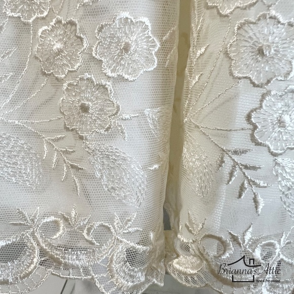 ALETTA Lace Overlay BAPTISM gown Ivory off white Size 6 to 8 months - Picture 8 of 13